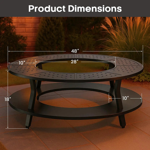 Must Have Fire Pit Surround Tabletop For Solo Stove Yukon Bonfire Ranger Tiki Outdoor Portable Protective Barrier dimensions