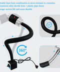 Magnetic Work Light With Flexible Gooseneck LED Lamp, 900 Lumen, showcasing double-layer hose and durable aluminum alloy head design.