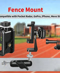 4-In-1 Universal Fence Mount Kit With Tripod Adapter For Recording On The Go Compatible With Pocket Radar GoPro iPhone Mevo Start