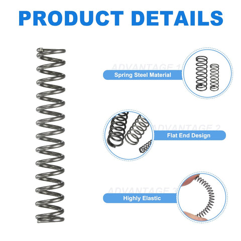 Beefed Up Heavy Duty Compression Springs Set 7mm Outer Diameter 1mm Wire 40mm Free Length Spring Steel, product details.