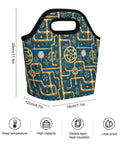 Steampunk Gear Lunch Bag For Women And Men Portable Insulated Waterproof Reusable with pipe design and easy carry handle