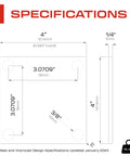 Dimensions of Weldable 4 By 4 Inch Square Steel Baseplates One Quarter Inch Thick A36 Carbon Steel Laser Cut Deburred