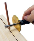 Precision Dovetail Jig And Wheel Marking Gauge Set featuring smooth micro adjustments for dead on depth measurement in use.