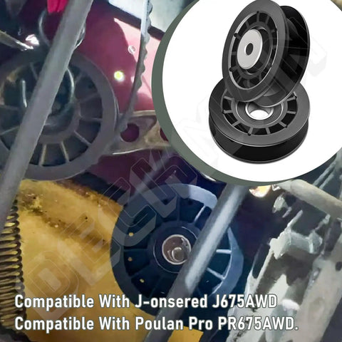 Heavy Duty Pulleys And Belt Kit For AWD Lawn Tractors, Includes 2 Pulleys And 1 Belt, Replaces 580364610 580364605