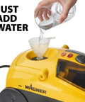 Hand pouring water into On Demand Steam Cleaner And Wallpaper Remover Multipurpose Power Steamer With 1500W 18 Attachments
