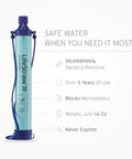 Personal Water Purifier For Hiking Camping Travel And Emergency Prep Delivers Safe Drinking Water By Filtering Out Bacteria Parasites And Microplastics Straw