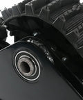 Close-up of black track and bearing of 32 Inch Rear Wheel Axle Shaft Assembly For Go Kart Buggy Quad UTV ATV Snow Sand Snowmobile Rear Axle Track Kit Durable Live Axle For DIY Projects Heavy Duty Construction For Winter And All Terrain Use