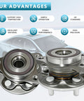 Pair Front Wheel Bearing Hub Assembly 513402 Compatible With Corolla 2019 To 2024, Prius 2016 To 2022, And Prius Prime With ABS displayed