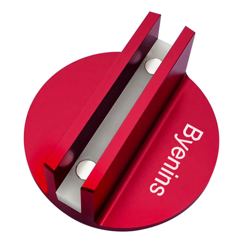 Aluminum Grooved Magnetic Jack Pad With 0.4 Inch Slotted Groove Frame Rail Adapter For Cars SUVs Trucks And Pickups Heavy Duty Maintenance Repair And Tire Change Unibody Protection Anti Slip Red