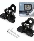 Heavy Duty LED Light Bar Mounting Bracket For Off Road Trucks And SUVs, Adjustable Pillar Hood Light Mount With Rubber Gasket, Black
