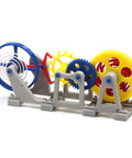 3D Printed Tourbillon Escapement Clock Model With Manual Assembly And Wind Up Movement, colorful gears, visible texture