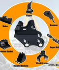 Images of Mini Excavator Quick Change Hitch Coupler Mechanical Attachment Connector For 0.6 To 3 Ton Machines Typhon Compatible