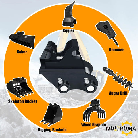 Images of Mini Excavator Quick Change Hitch Coupler Mechanical Attachment Connector For 0.6 To 3 Ton Machines Typhon Compatible