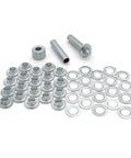 Grommet Kit With Tools For Canvas And Leather Repairs 20 Piece Camping Grommets Set including nickel-plated grommets and punch tools.