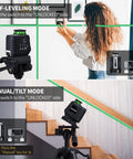 Pro Grade 360 Degree Self Leveling Laser Level With Tripod And Carry Pouch Green Cross Line Laser For DIY Home Projects 100 Ft Bright Range With High Accuracy Perfect For Wall Tile Floors And Picture Hanging, green line level on tripod