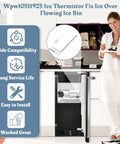 Ice Maker Bin Temperature Sensor Replacement For Whirlpool, No Brainer Install, Precise Temperature Readings, Fixes Slow Ice, Off Temperature Displays, Alarm Errors, Energy Drain, Reliable Home Kitchen Upgrade, installed in refrigerator
