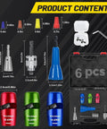 Electric Wire Stripping Drill Attachment Kit for AWG 14-12-10, 6-Piece Set, showing strippers, connectors, and case