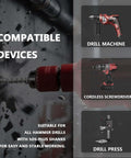 CATITO SDS‑Plus rotary hammer drill bit, 1in x 10.24in for masonry; drill bit shown in concrete with tool icons.