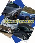 Collage of four cars in various settings labeled 'Usage Scenarios'