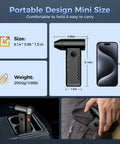 Beast Mode 150000 RPM Cordless Air Duster with LED display, mini size comparison, fits in car and pocket, 4-gear adjustable turbo blower.