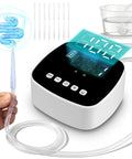 Electric Enema Kit With Dual Nozzles And 100 Level Pressure Control system showcasing LCD display and accessories