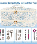 Travel Hair Tools Case For Styling Systems, Spacious Carryall For Flex Style, Flex Fusion, Glam, Dryer, Dyson Airwrap Attachments