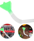 Adjustable Seed Tube Kit For Wheat And Corn, Built To Last Sturdy Plastic Seeder Tube, Easy Installation, displayed on a table.
