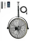 Outdoor Ceiling Fan With Light 23 Inch Hanging Fan For Patio And Gazebos 360 Degree Rotatable installed view