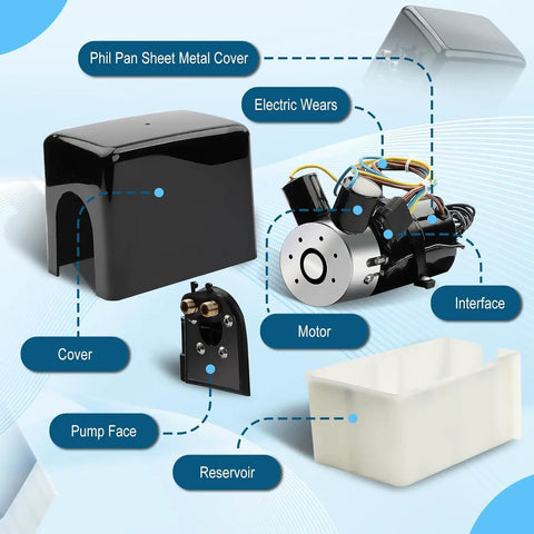Components of 12V Marine Hydraulic Power Unit With Two Solenoid Valves Replacement Part For Bennett Marine Systems