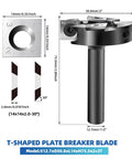 CNC Spoilboard Surfacing Router Bit With One Half Inch Shank And Two Inch Cutting Diameter, Balanced Two Plus Two Carbide Inserts For Slab Flattening And Planing, Industrial Grade Woodworking Tool showing dimensions and carbide inserts.
