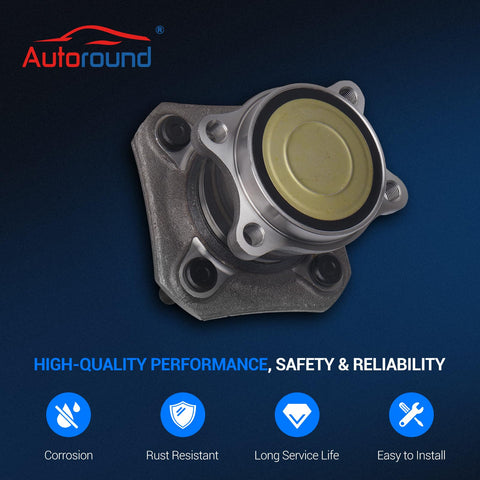 Rear Wheel Bearing And Hub Assembly For 2007 2012 Nissan Sentra L4 2.0L Non ABS 4 Lug on blue background