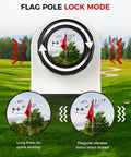 Golf Rangefinder With Slope, 1200-Yard Laser, 7X Magnification, Flag Pole Lock mode illustration on golf course