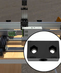 Two Pack 8mm Lead Screw Nut Block For OpenBuilds 3D Printer Workstations installed view