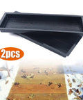 2 Pack Concrete Molds For DIY Garden Stepping Stones Wood Look Paving Molds Plastic Molds For Outdoor Paths