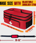 Two Layer First Aid Bag For Outdoor Travel And Home Use Must Have Portable Medical Kit Organizer With Quick Access Compartments