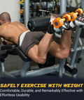 Individual using ankle straps for dumbbells on a leg extension machine. Ankle Straps For Dumbbells And Cable Machines With Extra Long Nylon Strap For Tibialis Training, Leg Extensions And Hamstring Curls, Durable Nylon And EVA, Adjustable 35.4 Inch Fit For Women And Men visible.