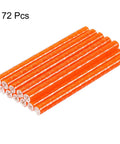 72-pack of orange Spoke Skins Reflective Covers For Bikes And Dirt Bikes, 0.2 Inch plastic, 5mm diameter, 75mm length, for 360 visibility