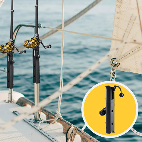 Adjustable Pole Mount Fishing Rod Holder For Bike Chairs Carts Scooters Motorcycles ATVs And Beach Cars Two Pack