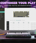 75 Percent Magnetic Gaming Keyboard Packed With 8K Polling Rate And Instant Rapid Trigger For Zero Lag Action Wired RGB showing advanced customization software.