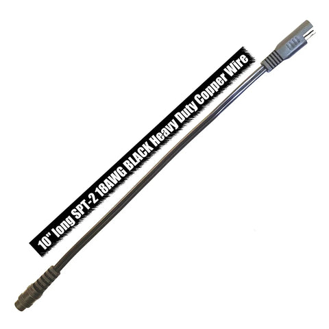 Sae To Coax Female Adapter Cable For Motorcycle Heated Gear 10 Inch Long With Heavy Duty 18 AWG SPT 2 Copper Wire 5.5mm X 2.5mm DC Coax Female Connector For Easy Hookup