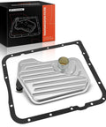 Automatic Transmission Filter With Pan Gasket For Corvette 4L60E Fits 1997 2005 And 2006 2007 V8 6.0L DIY Friendly Debris Filtration Upgrade For Smooth Shifts And Long Lasting Transmission, silver metal filter and black gasket