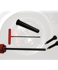 Quick Valve Change Tool For 453 Valve Stems That Lets You Swap Without Removing The Tire, shown with accessories