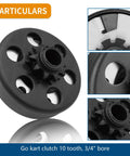 Beefy Centrifugal Go Kart Clutch Three Quarters Inch Bore Ten Tooth Fits 40 41 420 Chain For Predator 212 Engines Up To Six Point Five HP