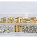 180 Piece Set M3 Threaded Pillar Spacers 6mm Length With Hex Nut Spacing Screws Brass PCB Motherboard Standoff Kit open case