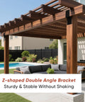 Heavy Duty Steel Z Pergola Brackets 4 Pack 5 By 5 Inch Z Shape Connectors used in outdoor pergola construction