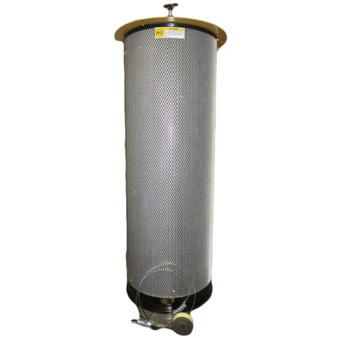 Beefed Up HEPA Filter For PM2200 3 HP Dust Collector Fits Cyclonic System Captures 99 Percent Of Particles Down To Three Tenths Of A Micron Durable Replacement Filter With Easy Install And 90 Day Warranty shown in a vertical position.