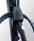 Badass Heavy Duty EV Charger Holster With Integrated Cable Management For J1772 Plug Station close-up view showing secure plug holder and cable management.