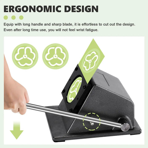Ergonomic design of 1 Inch Button Cutter Circle Punch for scrap paper DIY projects with sturdy handle for precise button making.