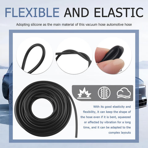 16.4 Ft Cuttable Silicone Vacuum Hose For Your Ride And Diy Projects OD 5mm ID 3mm Flexible Water And Air Transfer Line
