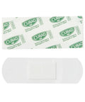Hardcore Waterproof Adhesive Bandages Sterile Plastic First Aid Strips One By Three Inches Box Of One Hundred packaged and ready to use.